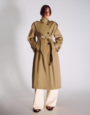 Trench largo cinturón